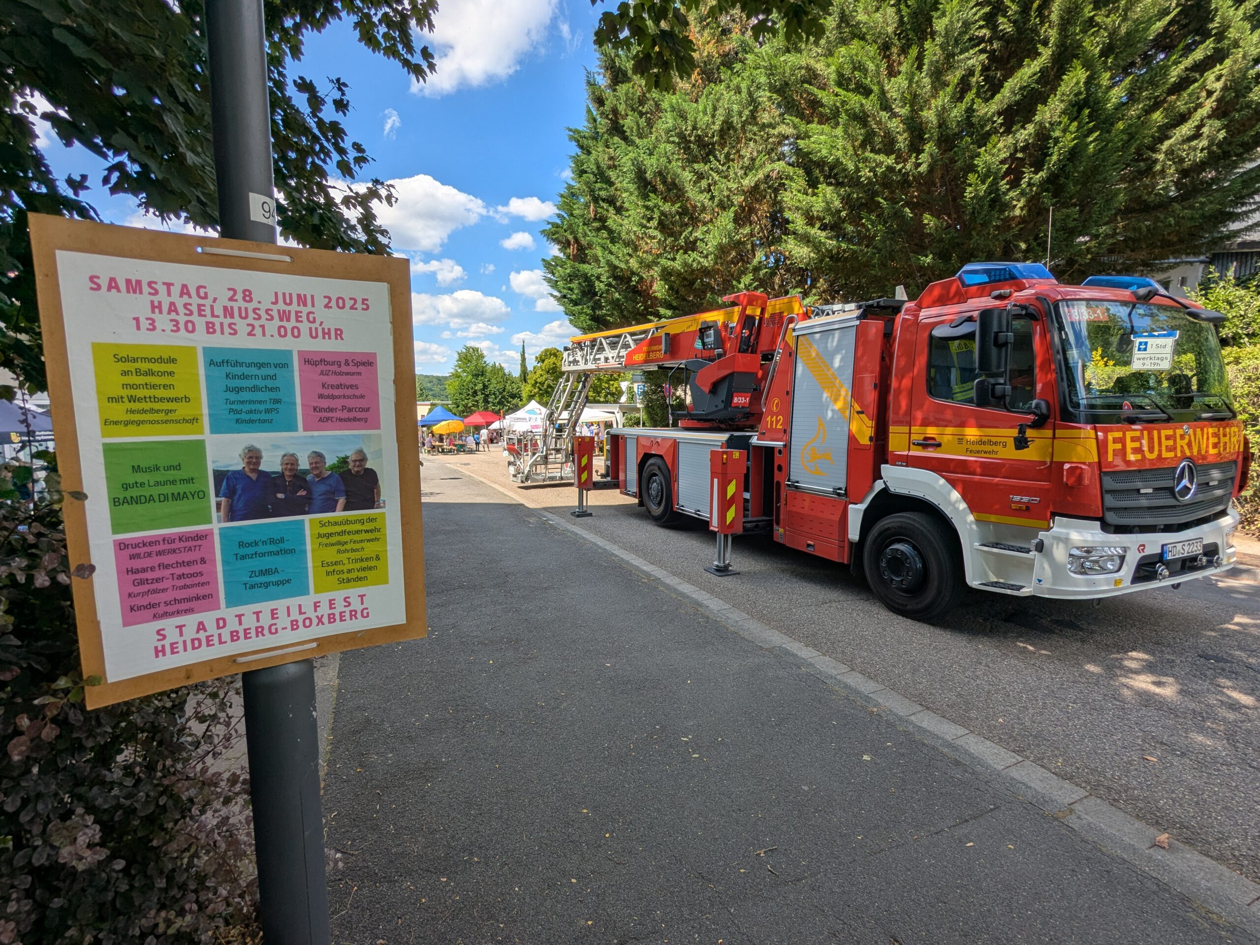 Feuerwehrauto beim Boxberg Sommerfest
