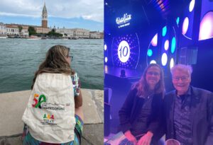 Astrid Sprenger-Hentschel in Venedig und das Ehepaar im Festzelt