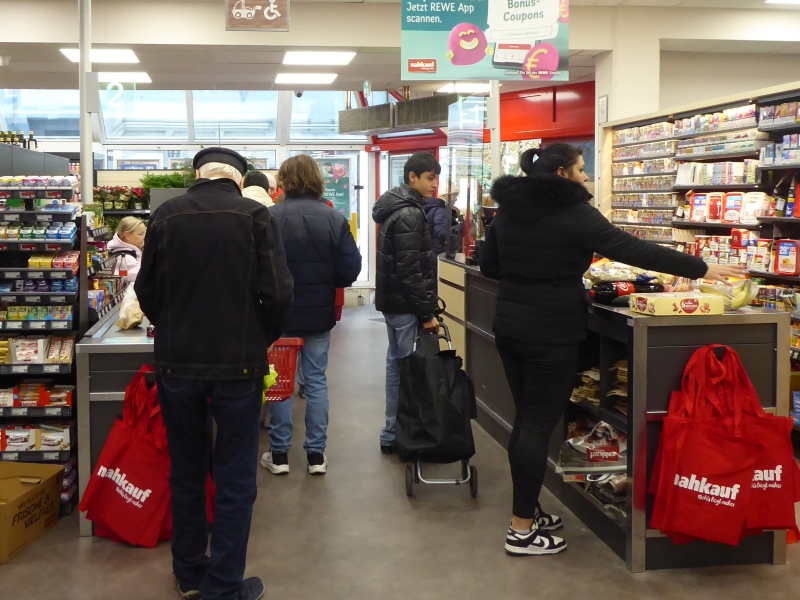 Andrang an der Kasse