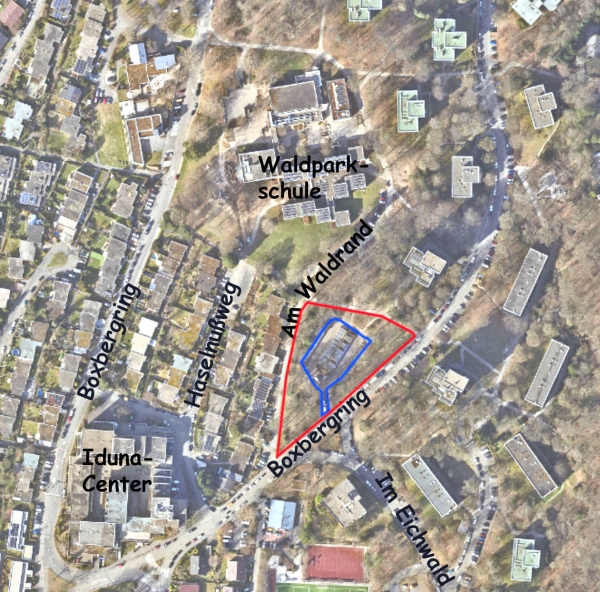 Lage des städtischen Grundstücks