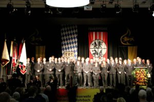 Die Kameradinnen und Kameraden der Rohrbacher Wehr hießen die Gäste des Festabends herzlich willkommen.