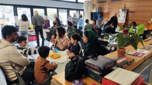 Erfreulich viele Gäste hatte das "Café International" (Foto: Stadtteilmanagement Emmertsgrund)