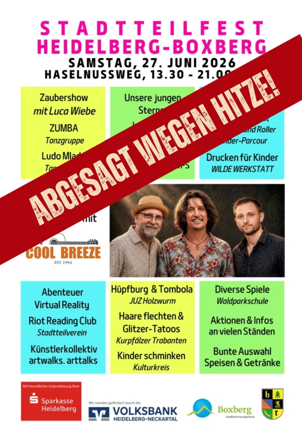 Das Stadtteilfest Boxberg wurde abgesagt.
