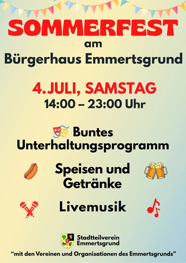 Sommerfest Emmertsgrund am Bürgerhaus