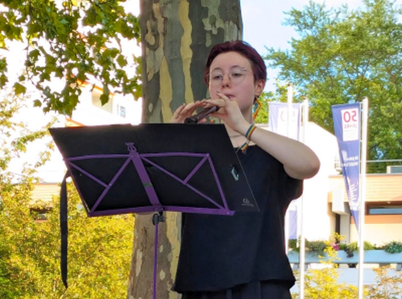 Anna Messer mit barocken Werken auf Sopran- und Altblockflöte